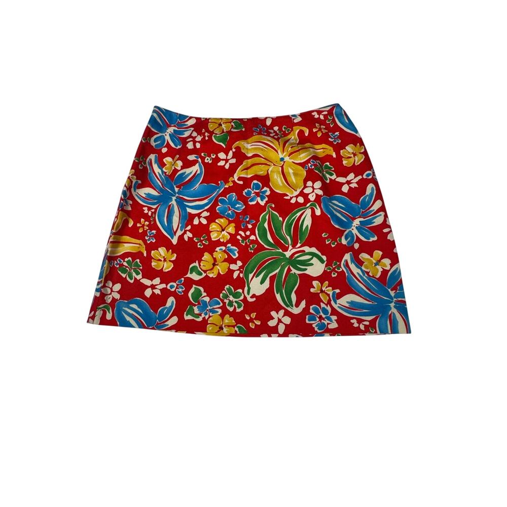 Vintage Express Compagnie Internationale Floral Mini Skirt 100% Cotton Size 7/8